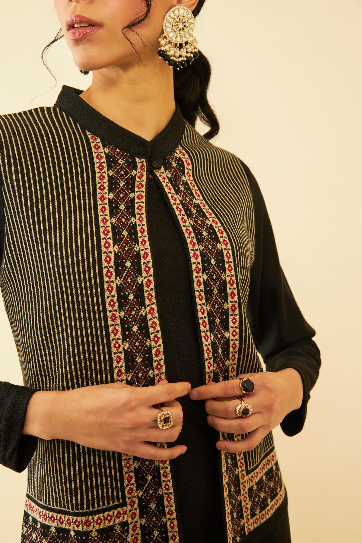 Jacket pattern kurta outlet for ladies