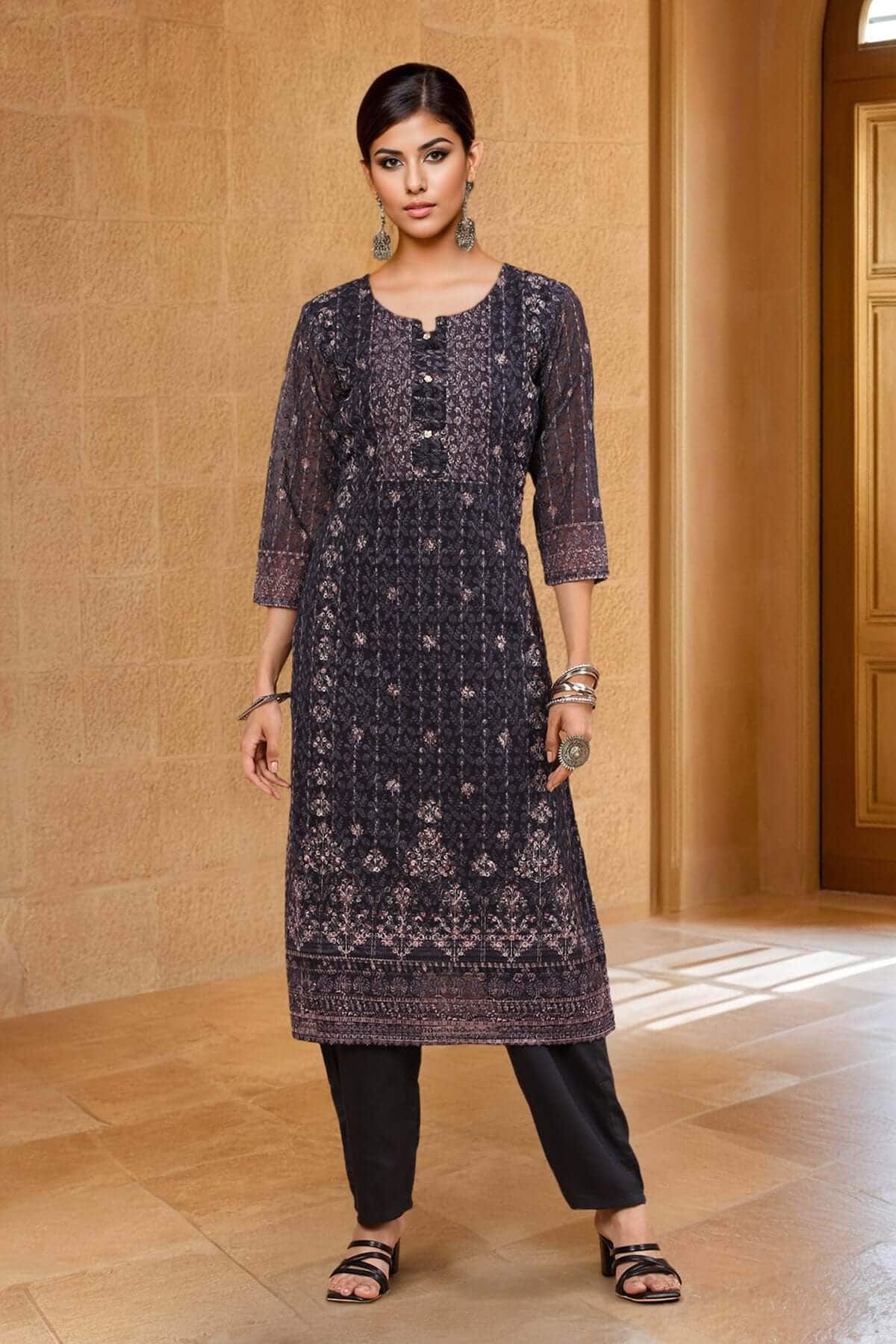 Georgette kurta online outlet