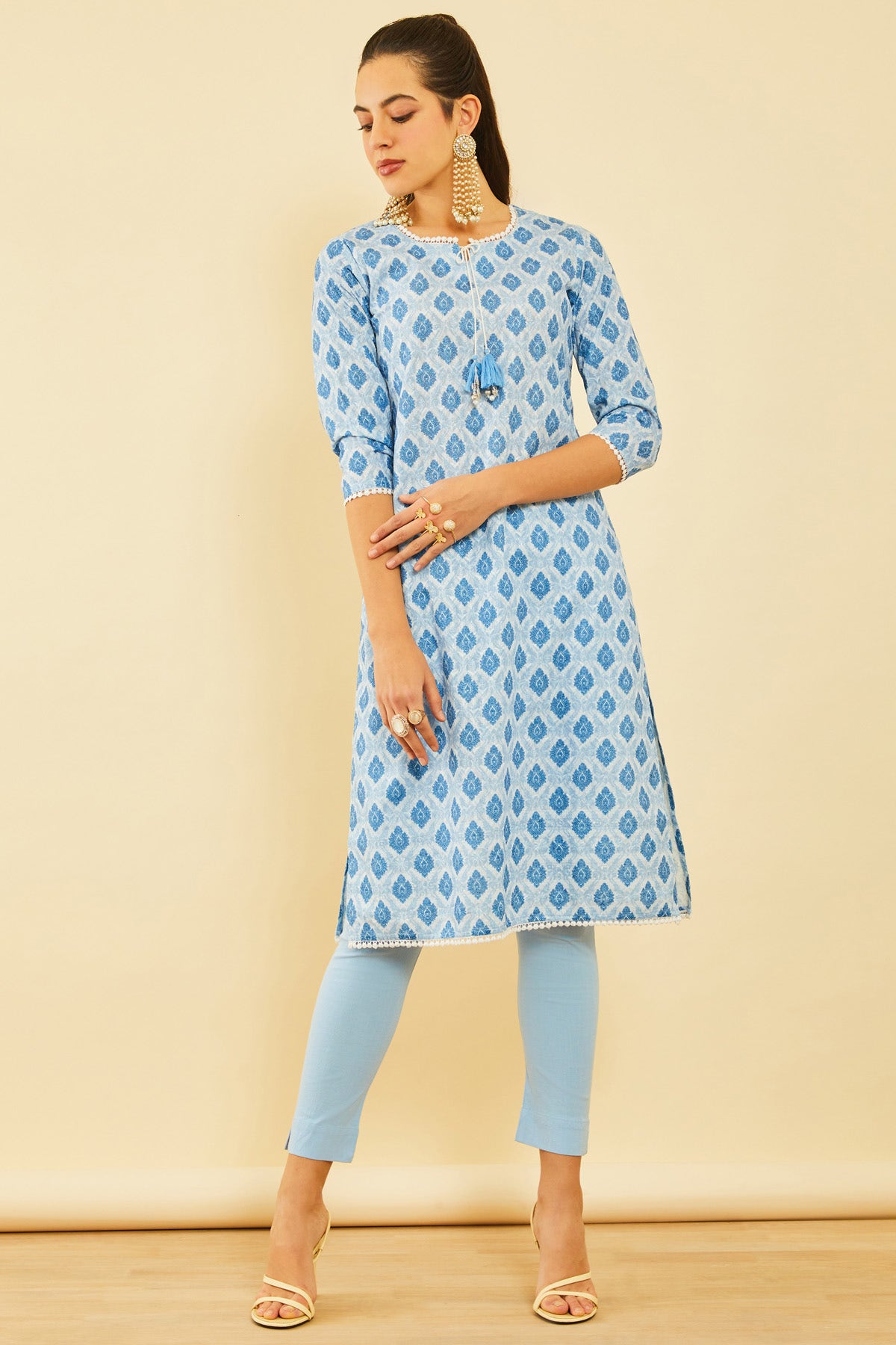 Soch women's straight cotton kurta hotsell