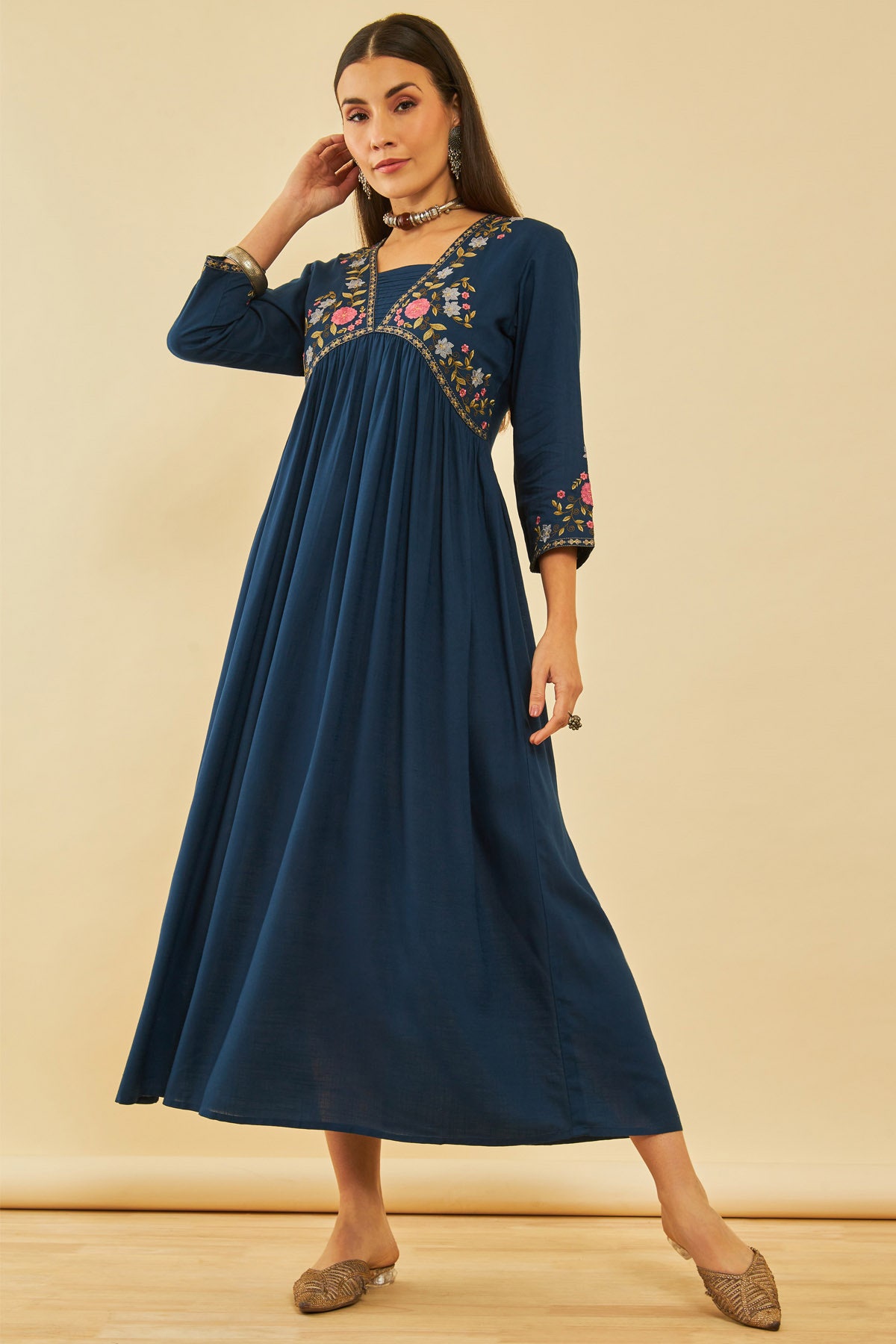 Ethnic embroidered dress deals