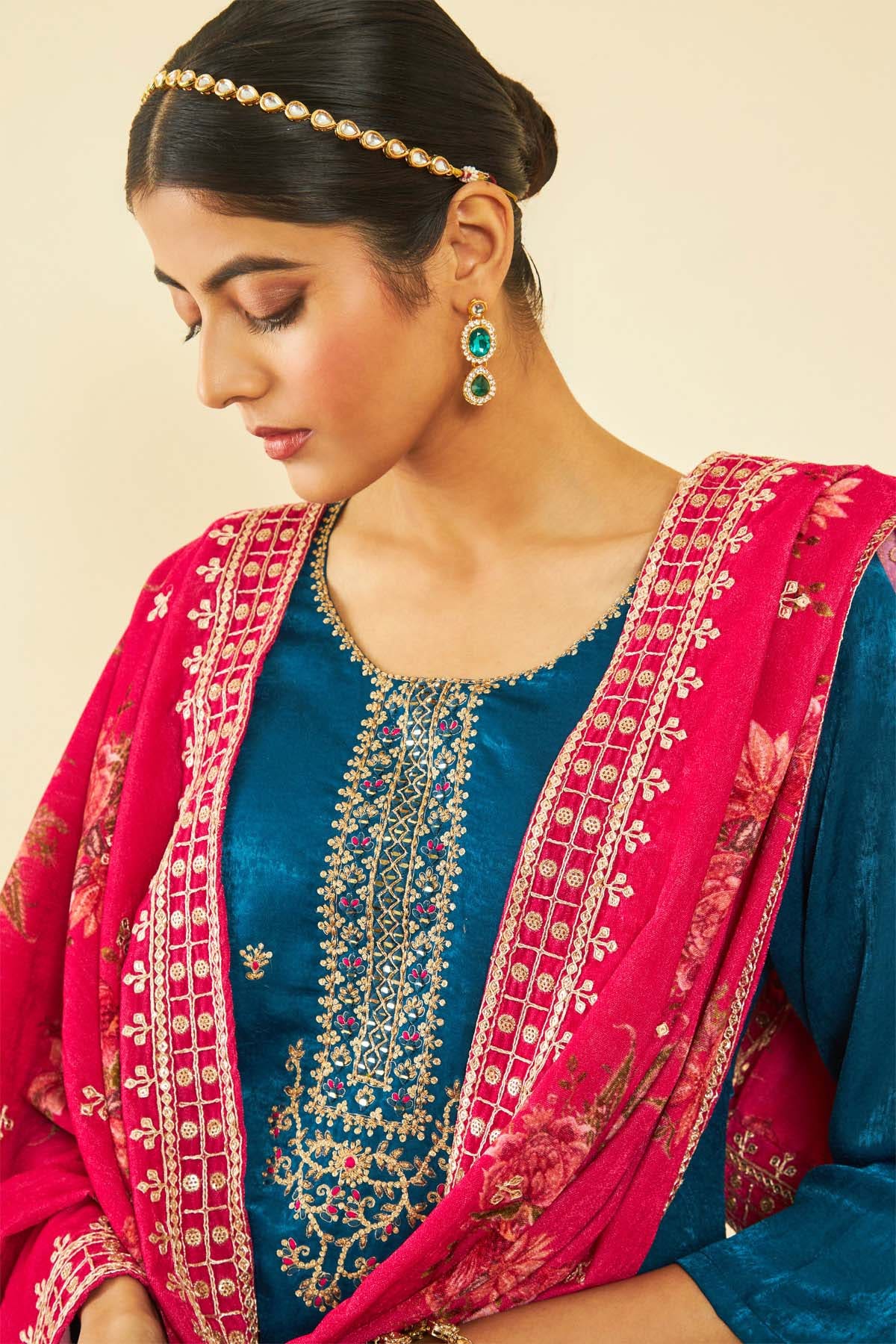 Velvet dupatta 2024 suits online