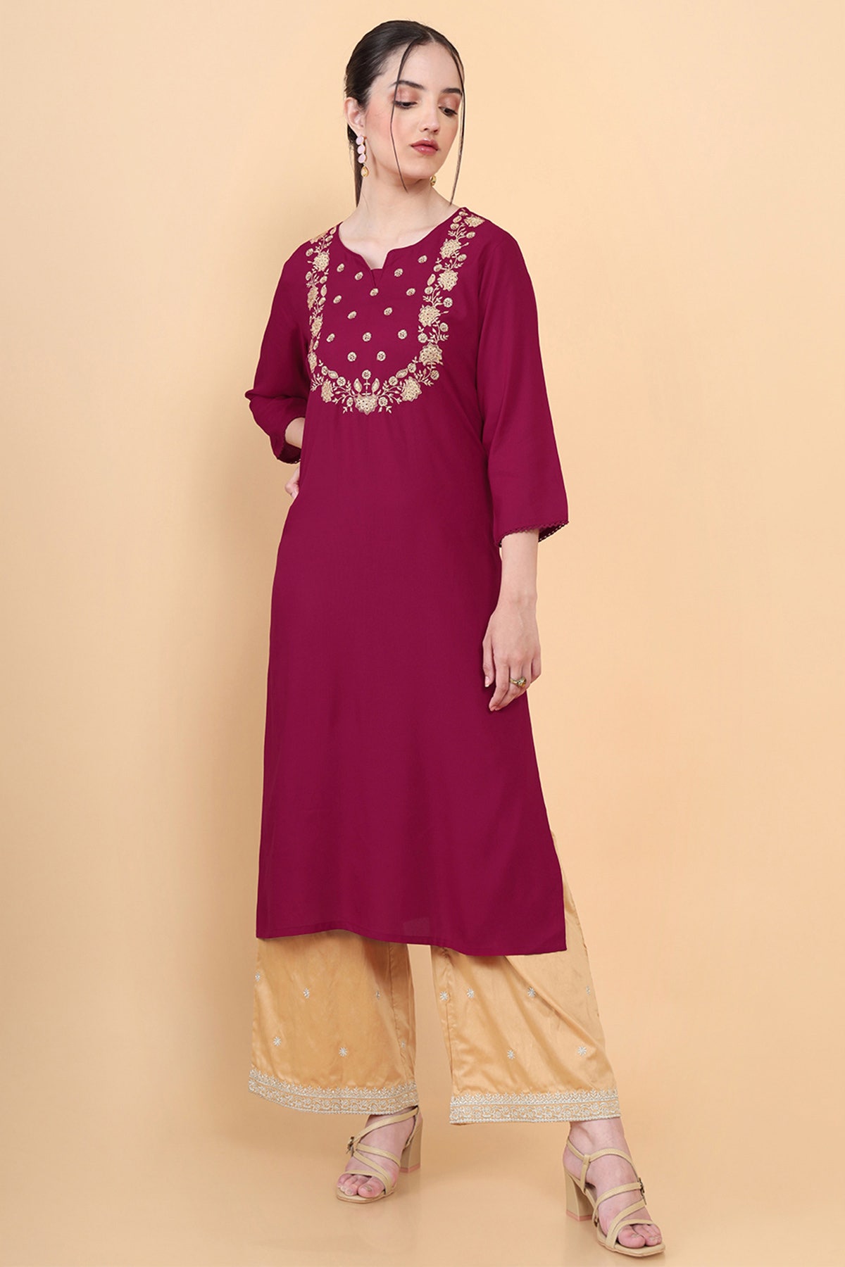Buy Maroon Kurta Suit Sets for Women by AZIRA Online  Ajiocom