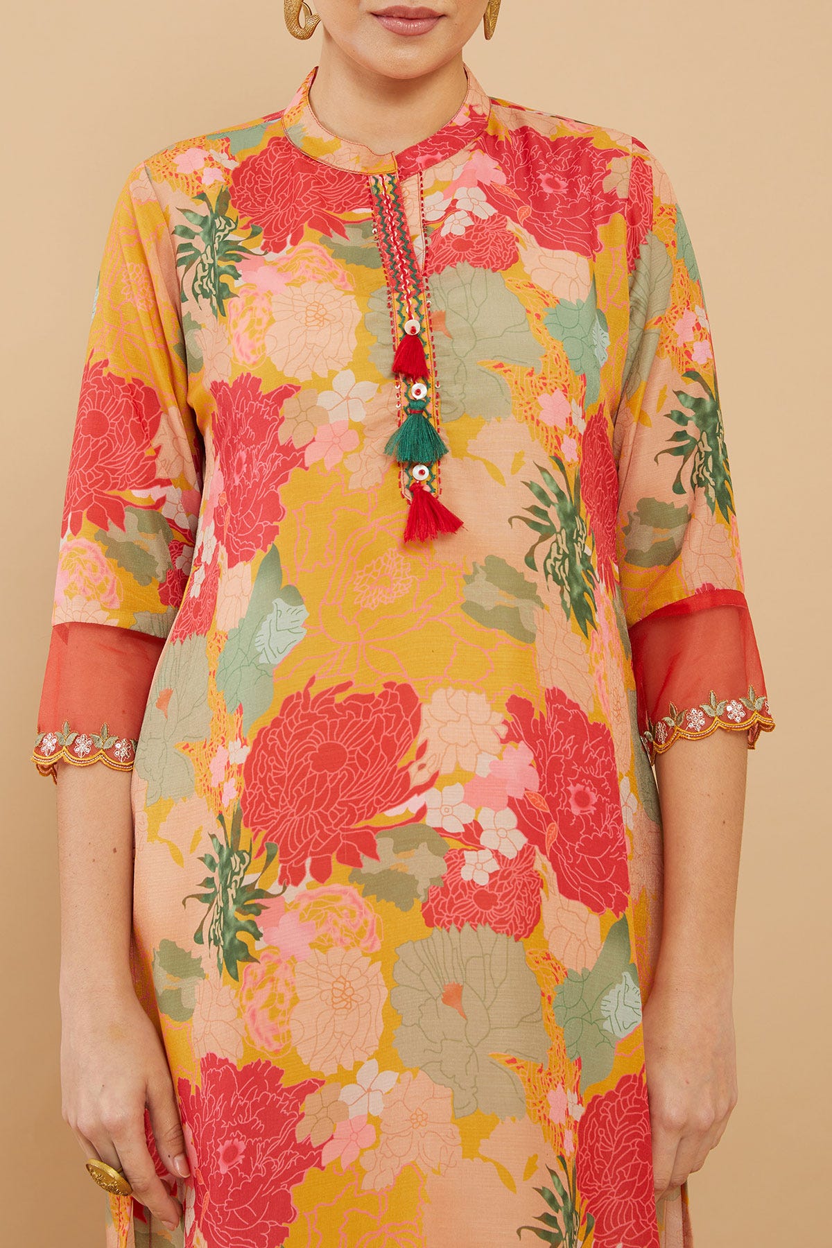 Buy Premium Indian Designer Floral Print Full Flared Anarkali Long Online  in India - Etsy