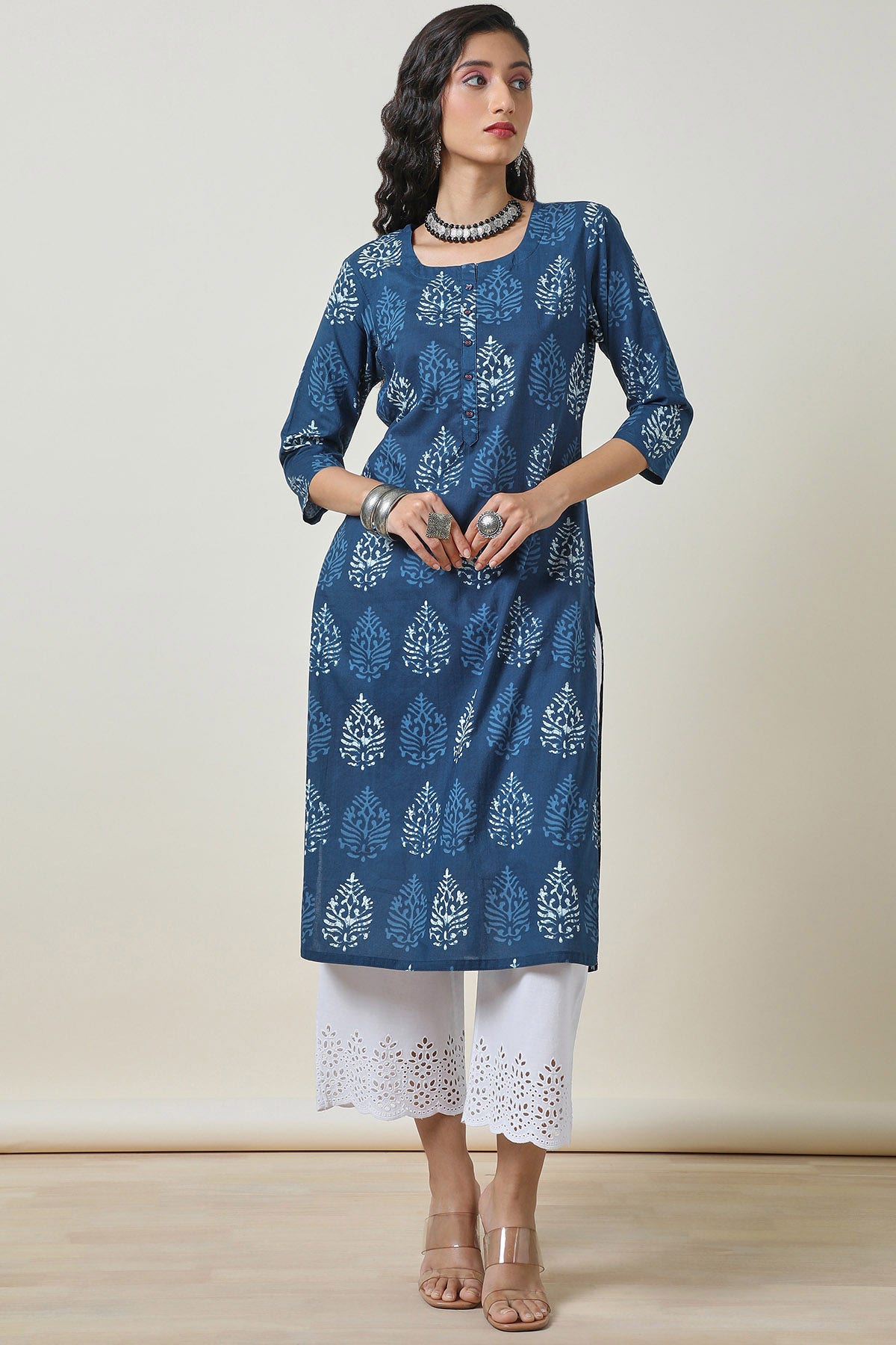 Indigo women's straight kurta shop