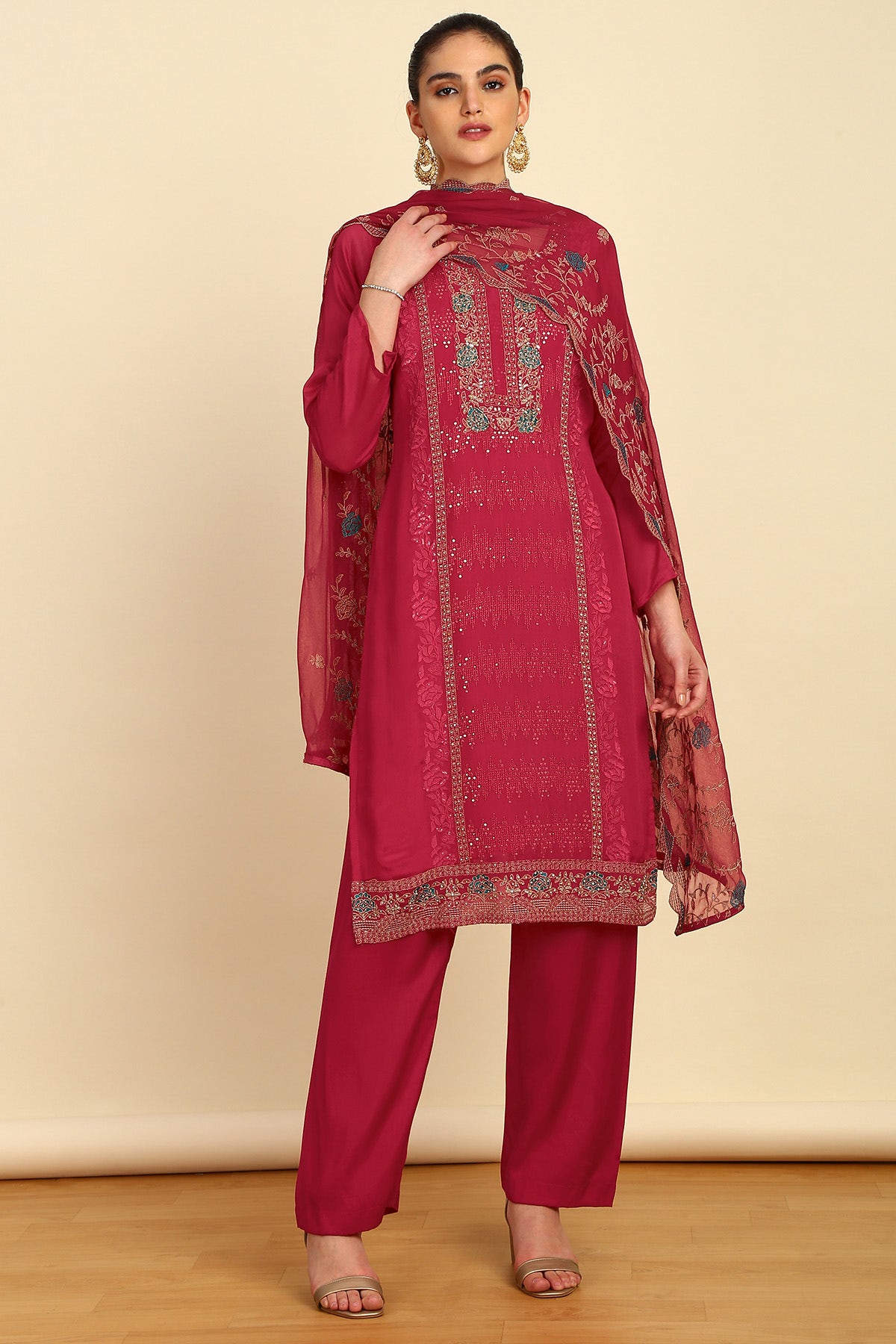 Crepe silk dress materials online shopping shop