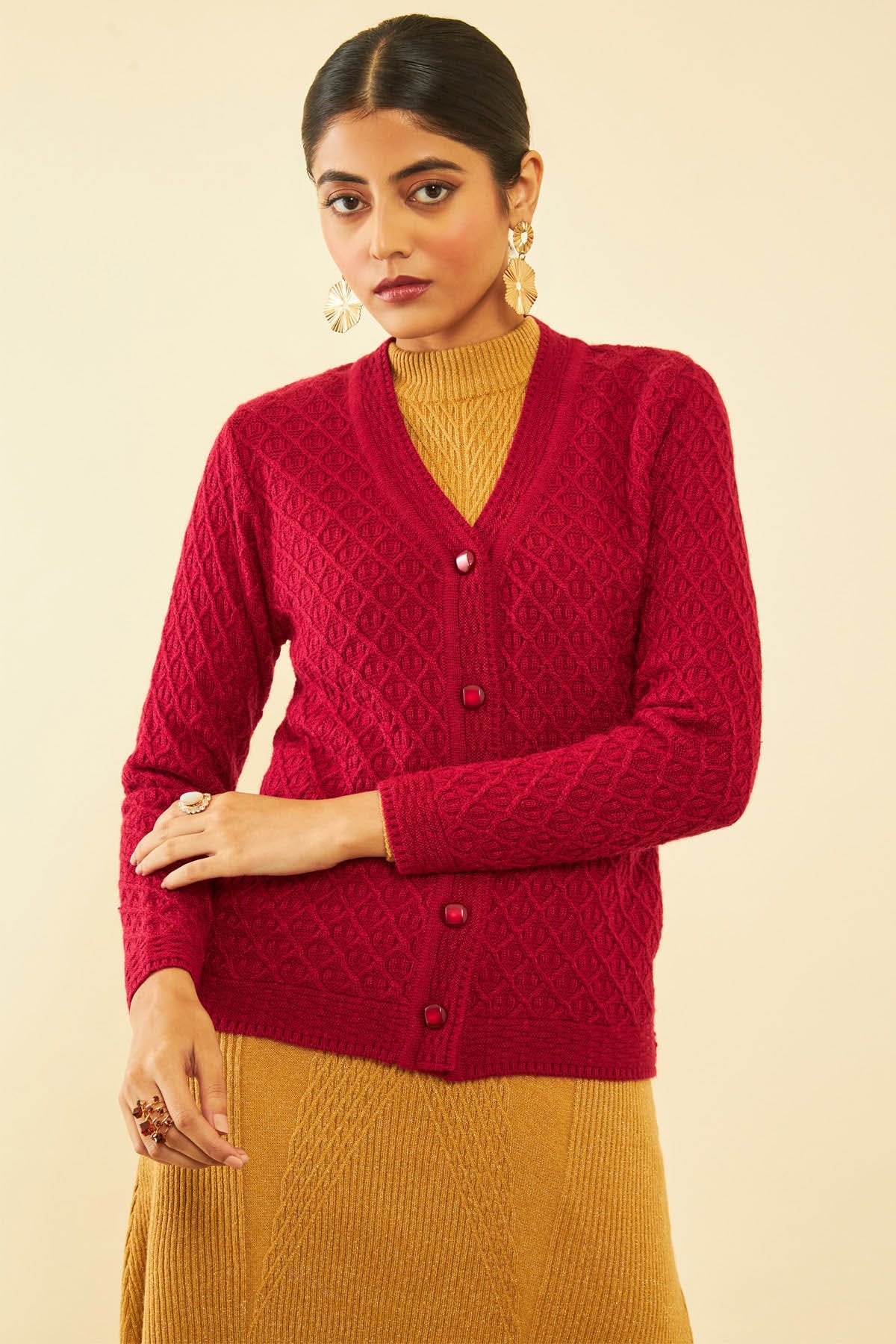 Women's cable knit discount cardigan with pockets