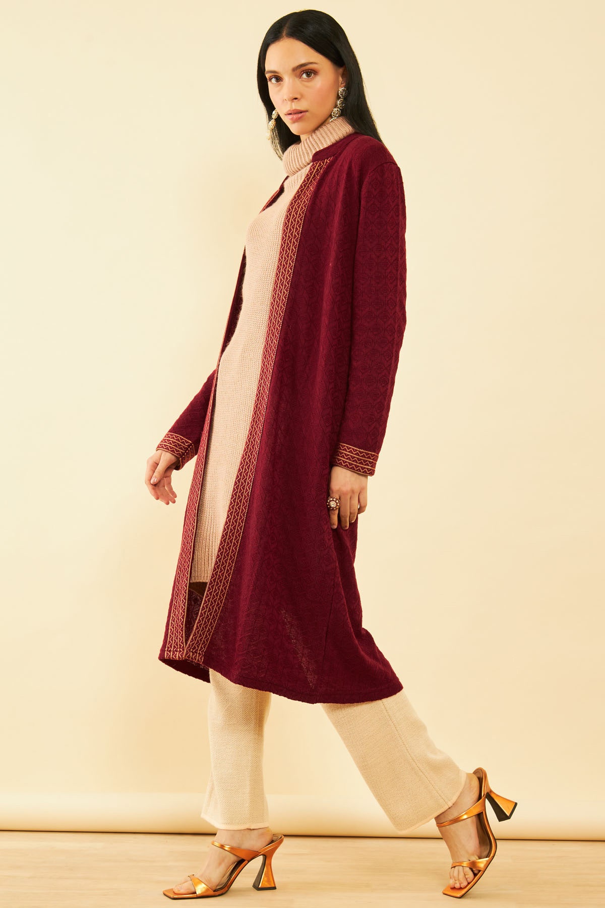 Maroon long shrug new arrivals