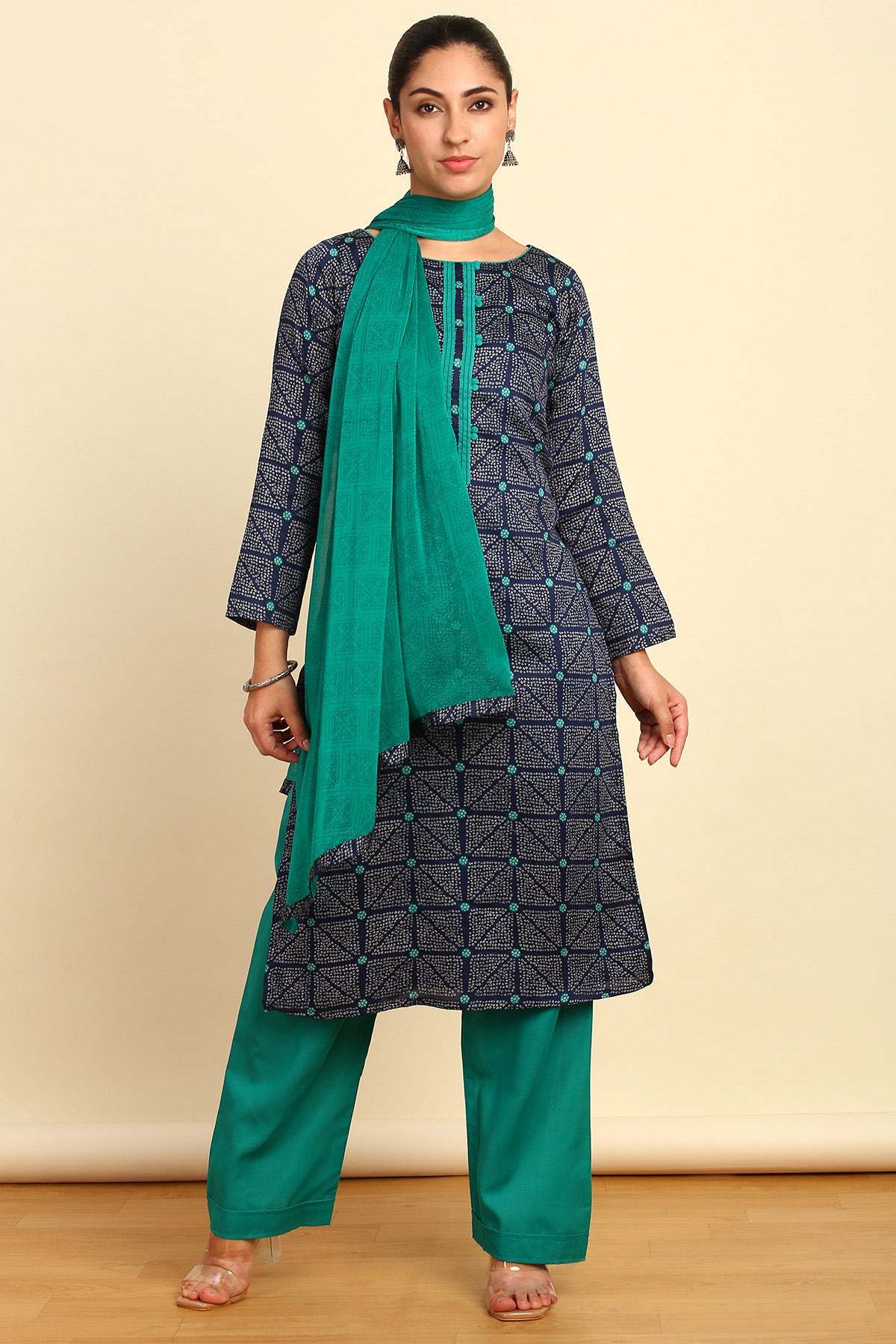 Bandhani dress material catalogue online