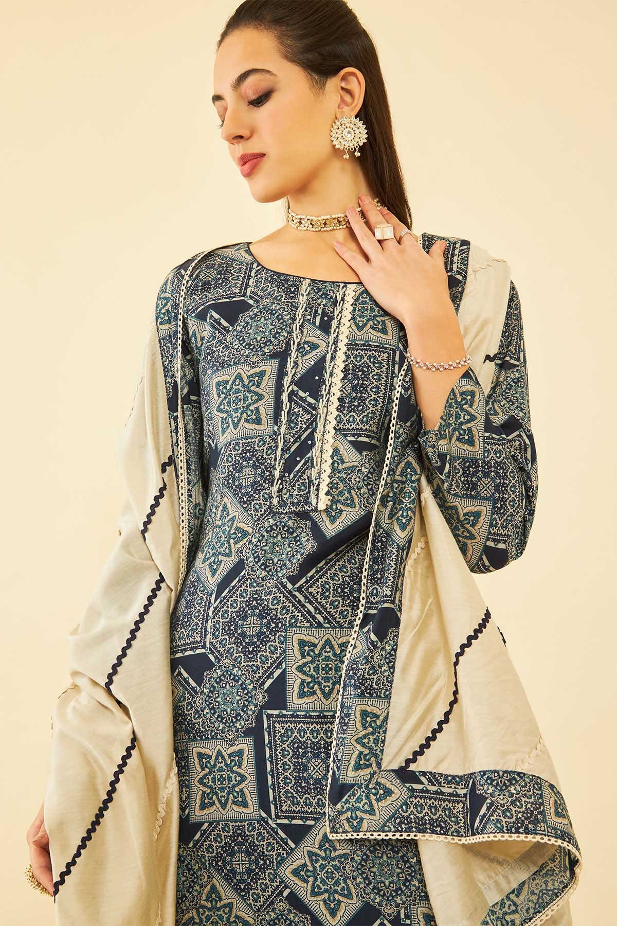 Ethnic dress materials online deals