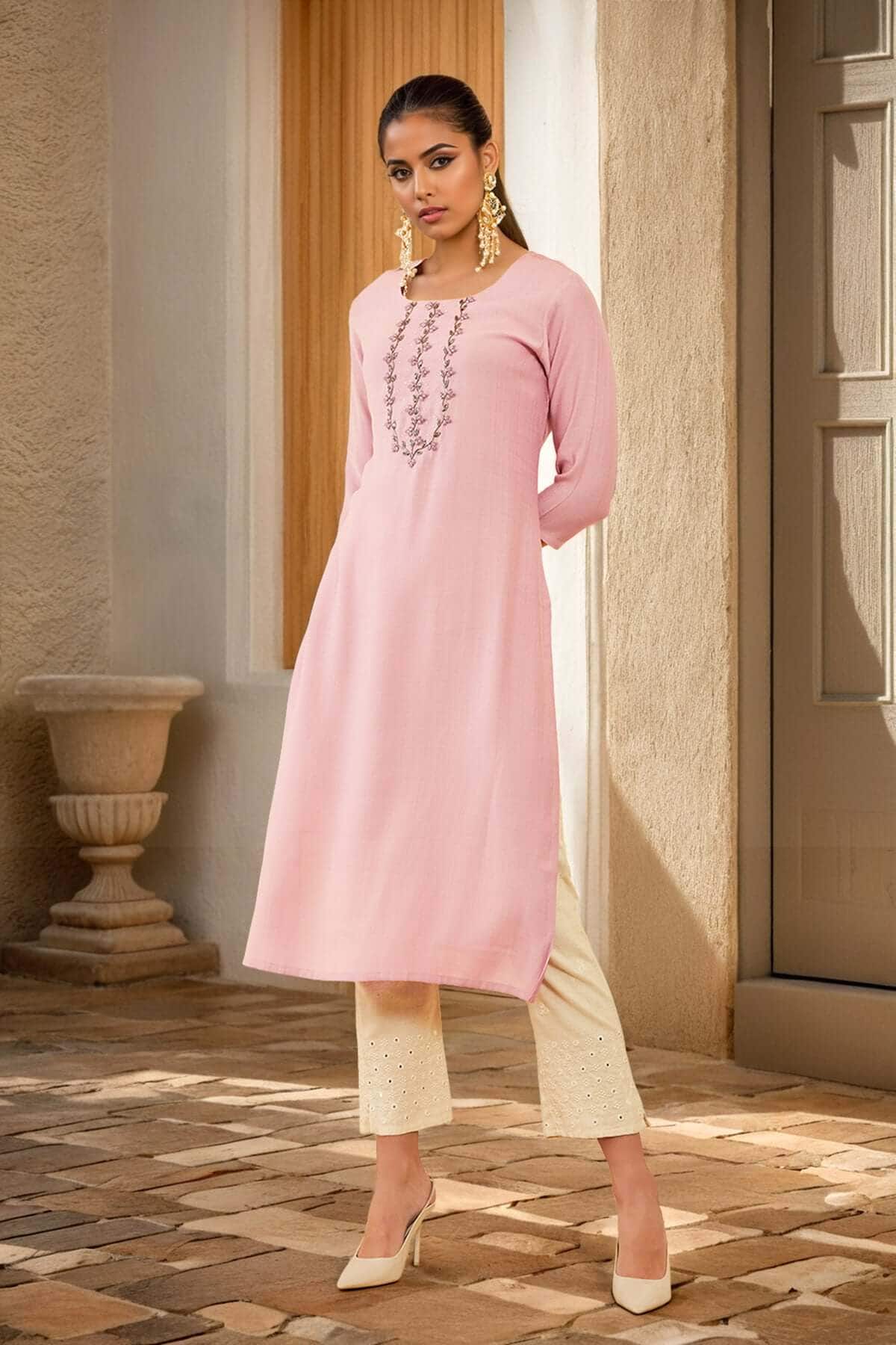 Pastel ethnic wear sales