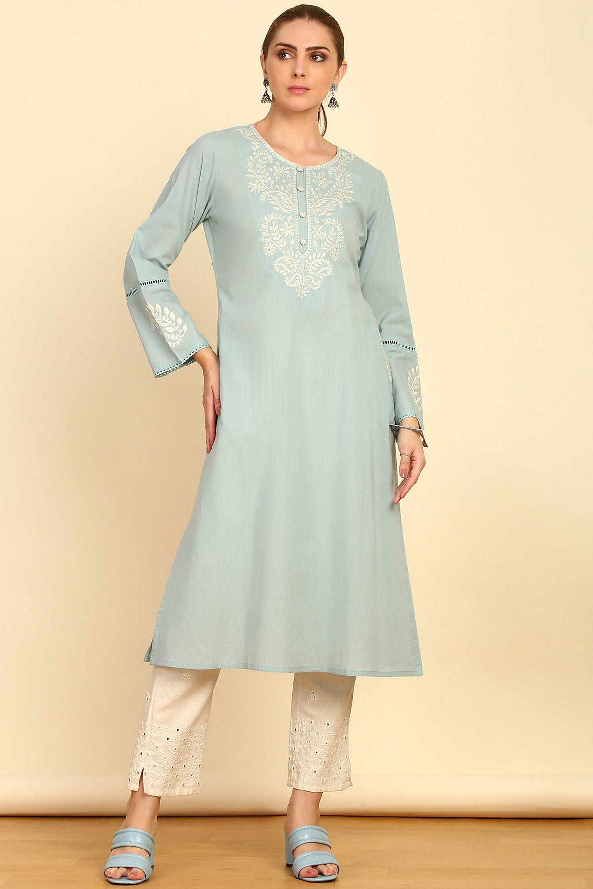 Soch women's straight cotton kurta top