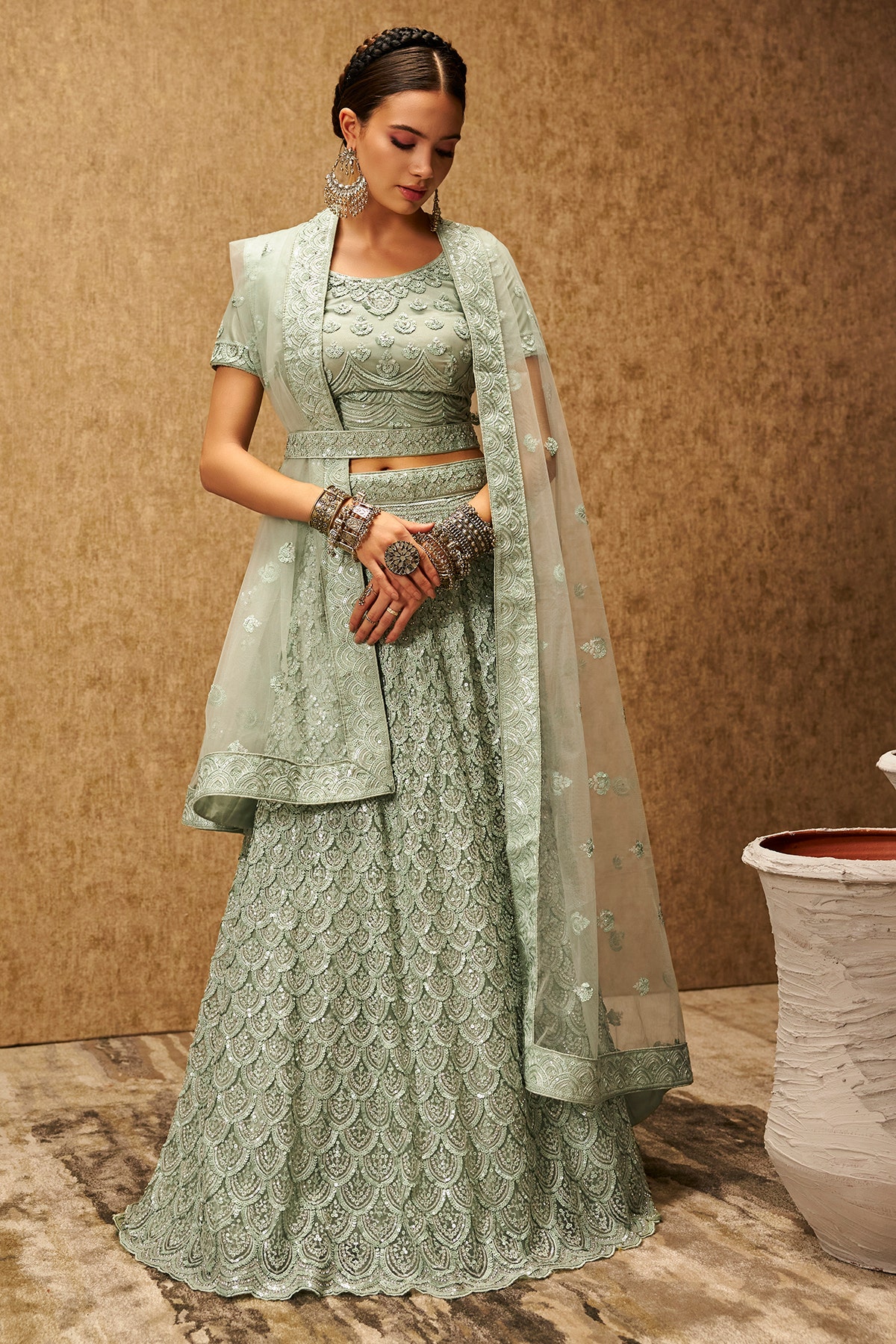 Semi Stitched Lehenga Sets Designer Lehenga for Bride Online Soch