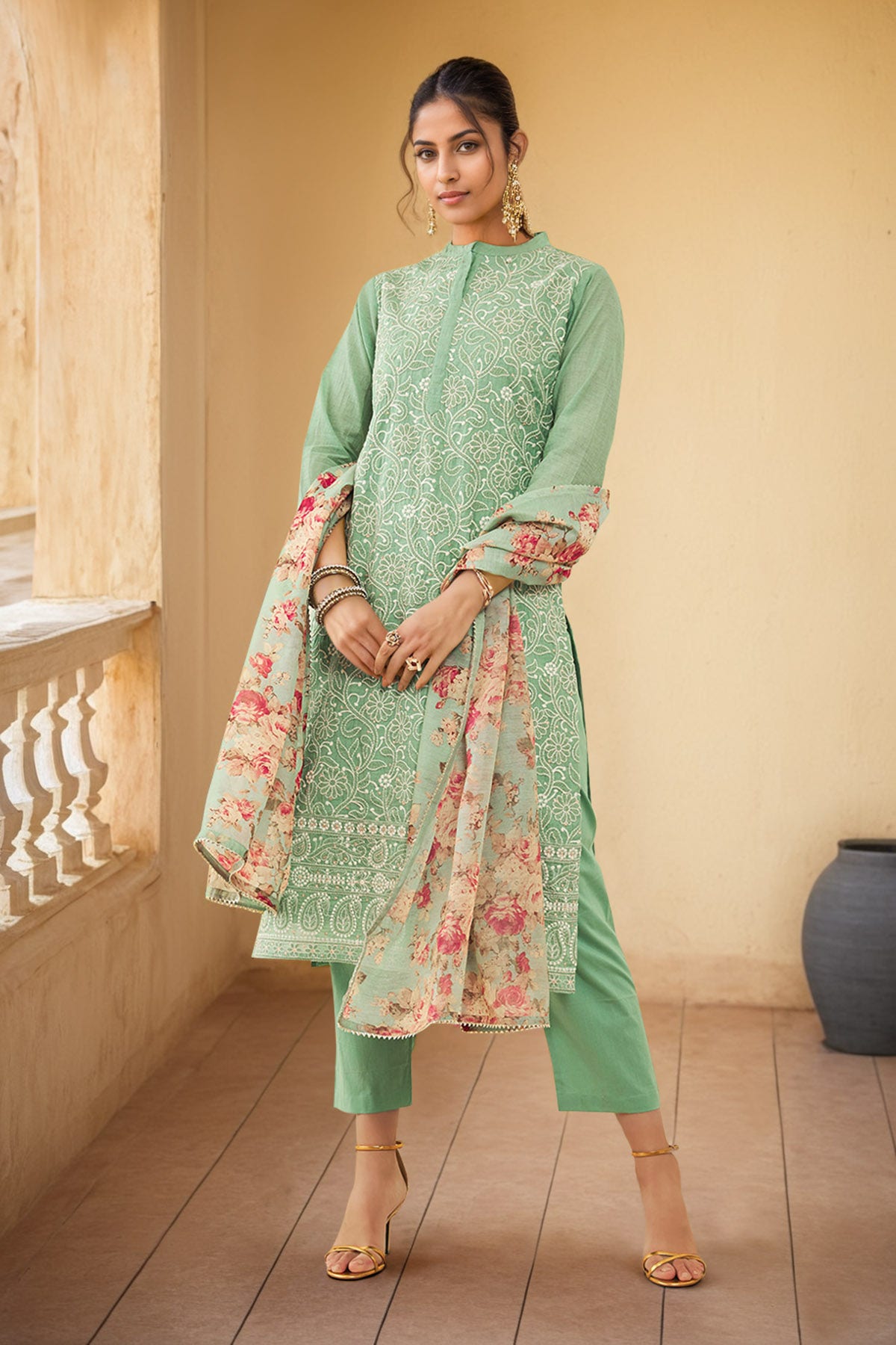 Trendy pastel ethnic wear collection online for women