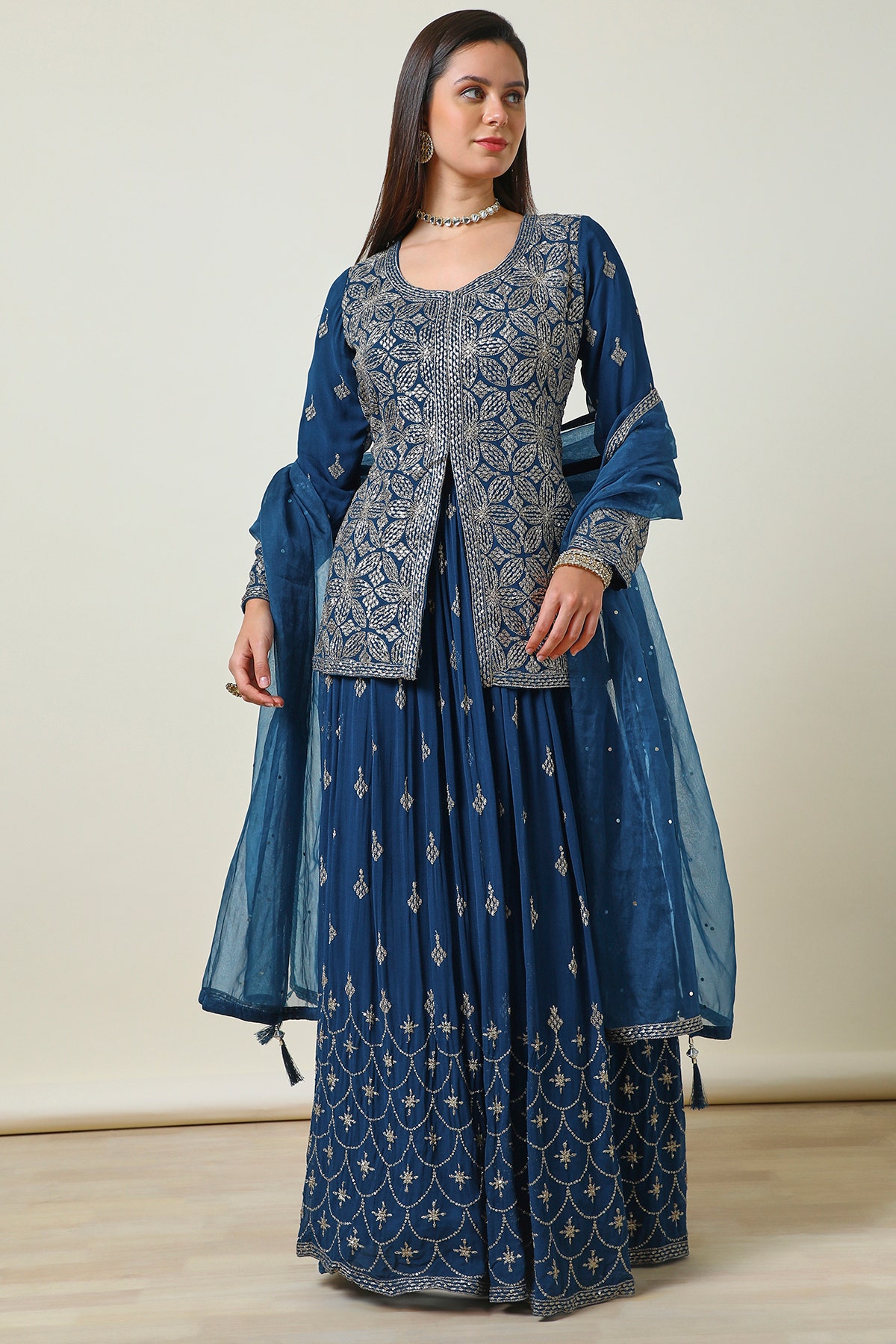 Embroidered women's ghagra choli top