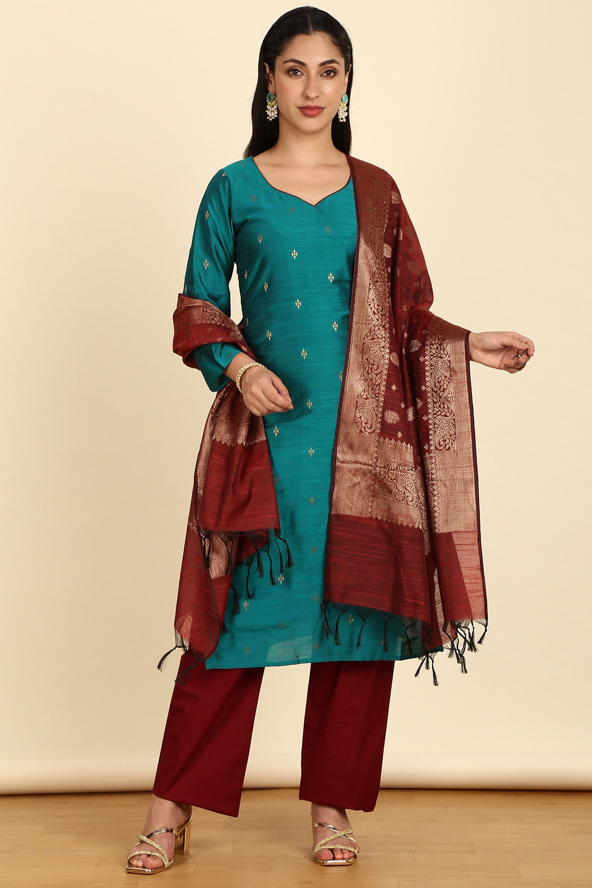 Silk dress material online shopping top