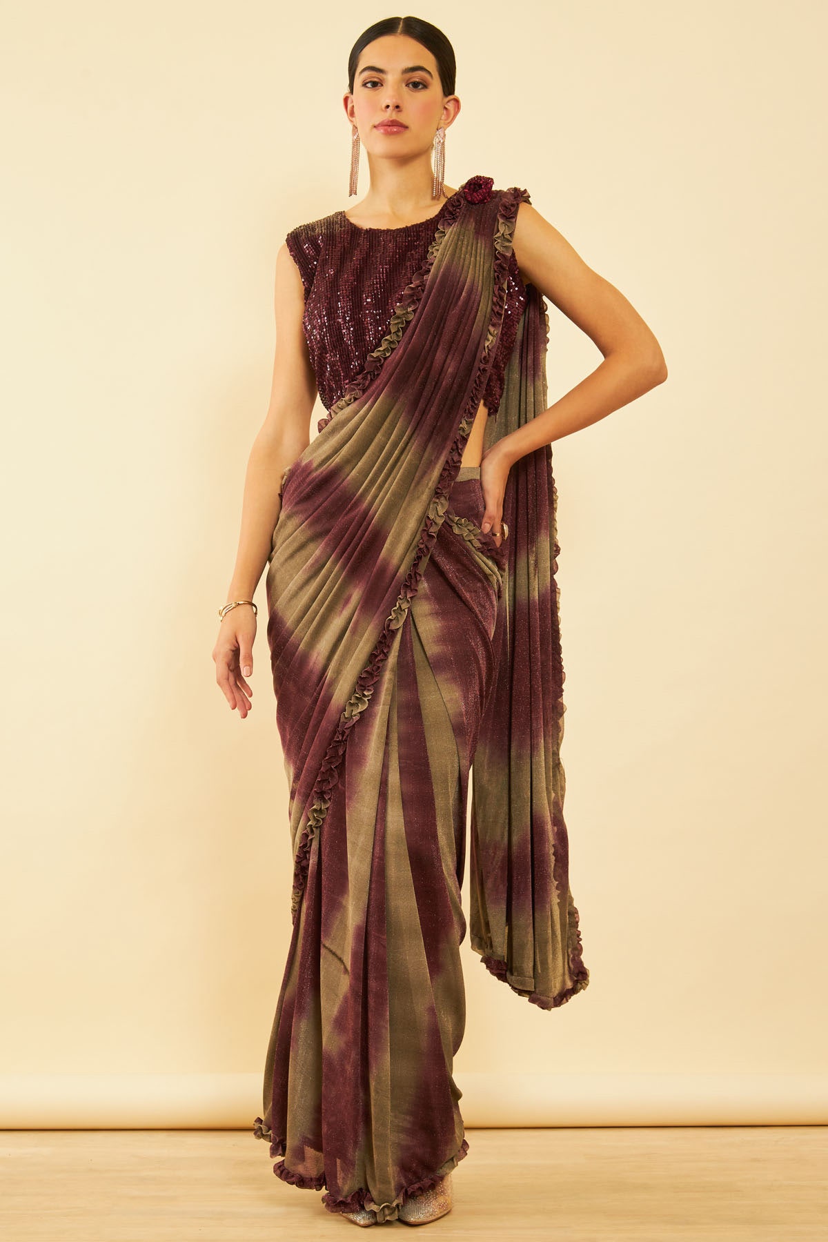 Ready to wear sales saree pattern