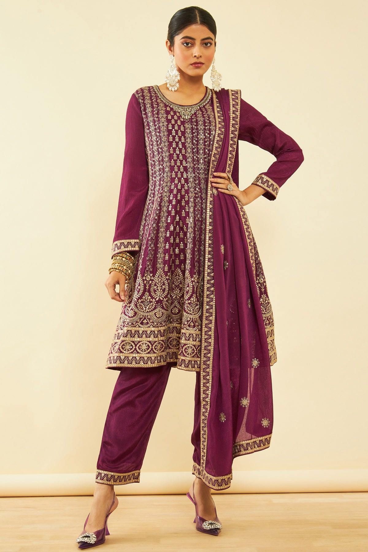 Shop Anarkali Suit Sets Dresses for Women Online in India